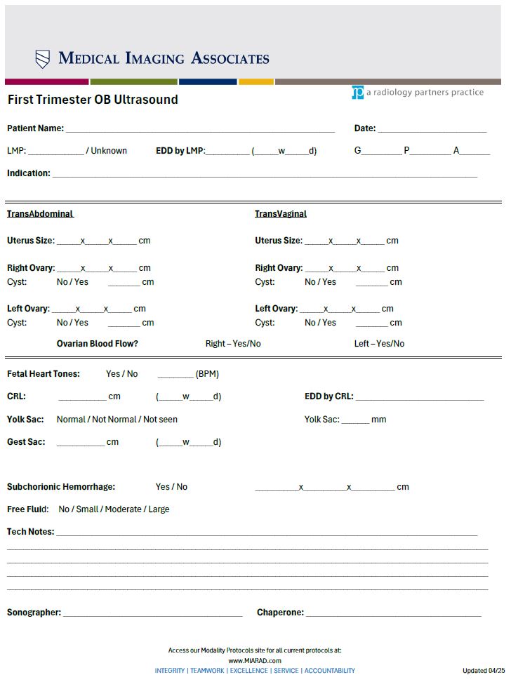 US 1st Tri OB Worksheet